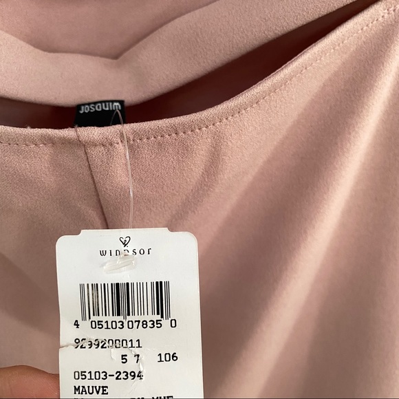 Windsor Cut Out Back Long Sleeves Dark Mauve Dress Size XS - Picture 10 of 12